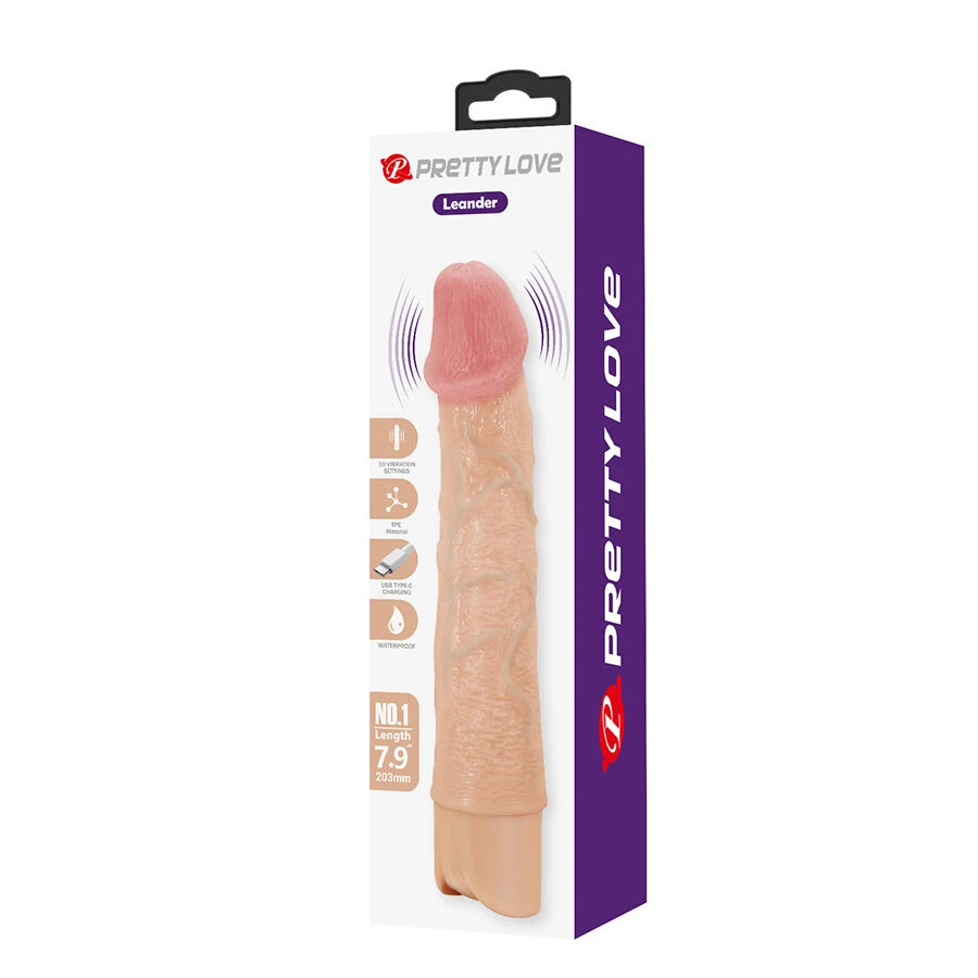 PRETTY LOVE - LEANDER VIBRATORE REALISTICO FLESSIBILE